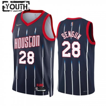 Camiseta Niños Houston Rockets Alperen Sengun 28 2022-23 Nike City Edition Navy Swingman